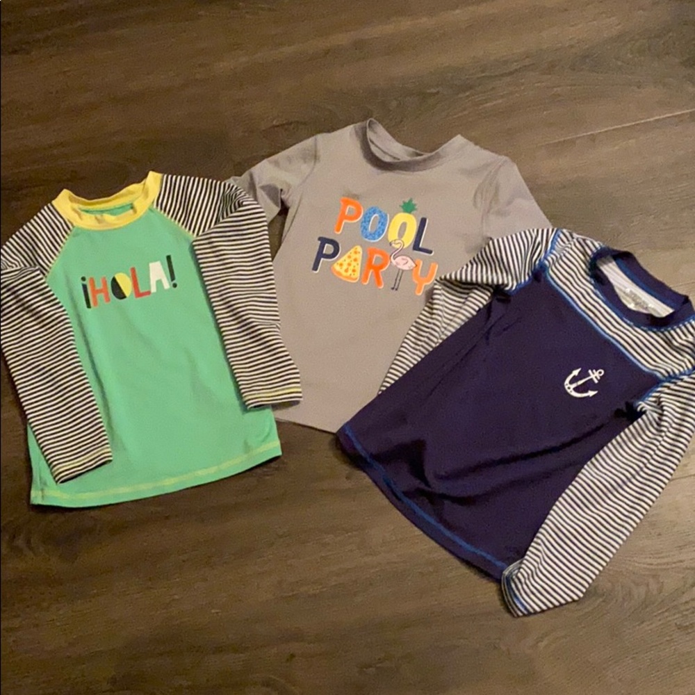 Bundle of Cat & Jack swim Rash Guards